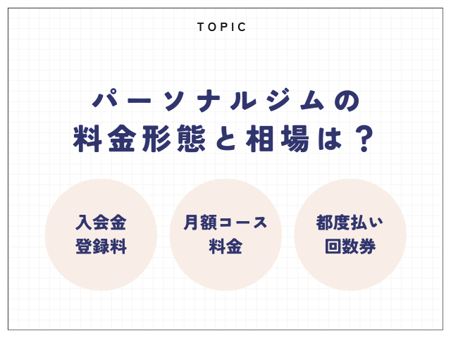 パーソナルジムの料金形態と相場